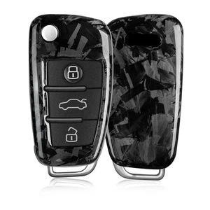 Funda protectora de fibra de carbono para llave de coche para Audi Q3 2024 A3 A4 A6 S3 S4 - Imagen 1 de 6