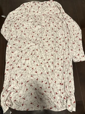 Camisón Secret Treasures Mujer Cardenal Invierno Terciopelo Navidad 2X (18w-20w) Foto 1 de 3