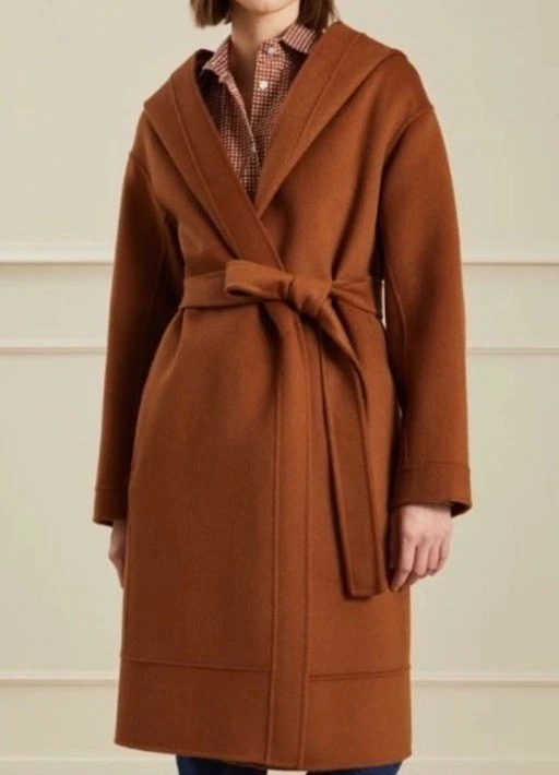 ‘S Max Mara Label-replaced with Intrend Double-sides Wool Wrap Coat Sz:US2/4/6 - Image 1 of 1
