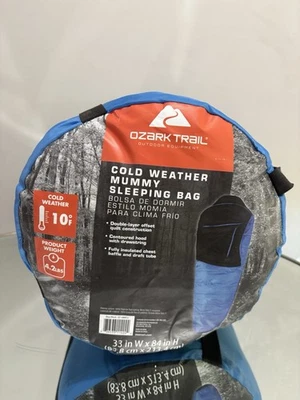 Saco de dormir Ozark Trail clima frio múmia. 33 pol por 84. - Imagem 1 de 3