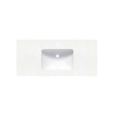 Tocador de cuarzo Fairmont Designs TQ‐S4822BZ1 Blizzard 49′′ con salpicadero Foto 1 de 3