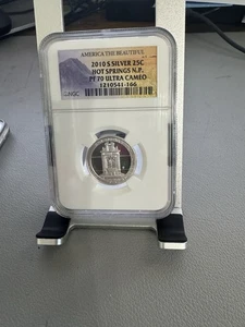 2010-S Proof Quarter SILVER Hot Springs PF 70 UCAM NGC - Picture 1 of 2