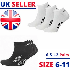 Umbro Men's Cotton Rich Trainer Socks, Sport Socks, UK Size 6-11, 5-10 Pairs - Picture 1 of 7