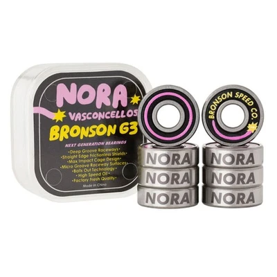 Bronson Speed Co. Nora Vasconcellos Pro G3 Skateboard Bearings (set of 8) NEW