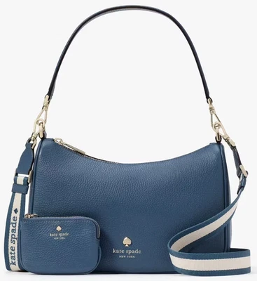 Kate Spade Emma Shoulder Bag Blue Leather Crossbody Purse KK068 Bluestone NWT - Image 1 of 4