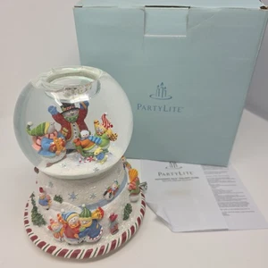 Globo musical vintage PartyLite P8652 Peppermint Pals Tealight - Imagen 1 de 5