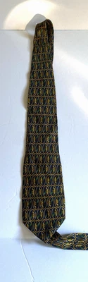 Via Veneto Vintage Made in Italy Neck Tie 100 percent Silk Neo classical pattern - Image 1 of 4