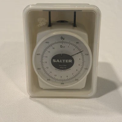 Винтажные диетические весы SALTER HOUSEWARES с контейнером для хранения и крышкой 16 унций - Изображение 1 из 4