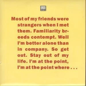 Bros I Quit 7" vinyl UK Cbs 1988 in pic sleeve with printed inner ATOM5 - Image 1 of 4