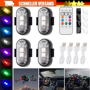 4 Stück RGB Auto LED Licht, kabellose LED Stroboskop Lichter mit Fernbedienung - Bild 1 von 20