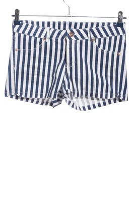 H&M DIVIDED Hot pants Donna Pantalone corto Taglia IT 42 blu-bianco stile casual - Immagine 1 di 4