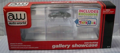 Auto World Interlocking Gallery Showcase TRU Exclusive '67 Corvette 427 ✨ negro  Foto 1 de 3