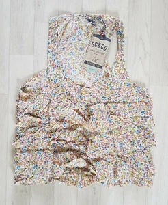 SOUL CAL & CO size 8 floral DITSY FRILL CAMI vest top MULTI COLOURED summer - Picture 1 of 10