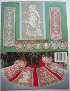 Lace net embroidery Christmas designs pattern angel deer stocking Madonna - Picture 1 of 2