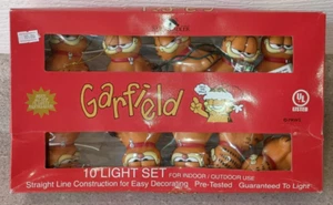 Vintage Kurt Adler 10 Holiday Light Set Garfield Jim Davis Free Shipping - Picture 1 of 8