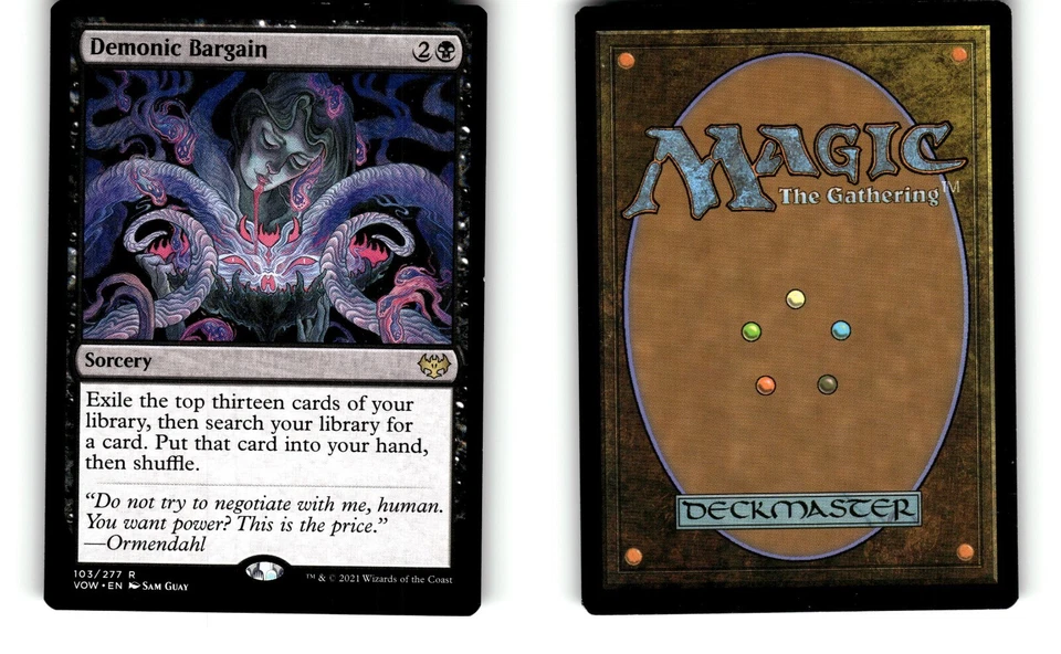 MTG Innistrad: Crimson Vow Demonic Bargain VOW 103/277 R NM/MT - Image 1 of 1