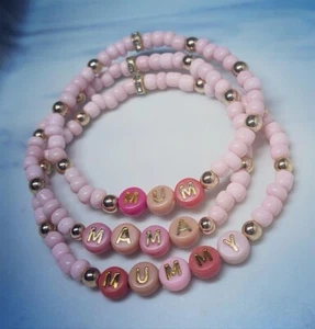 mama/ Mother /mum Personalised beaded bracelet - Picture 1 of 1