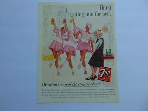 1962 SEVEN UP 7up Guy's Pink Dresses Stage Actors vintage art print ad - Picture 1 of 1