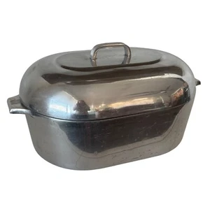 Tostador ovalado vintage Magnalite aluminio 17 cuartos/16 litros con tapa - Imagen 1 de 8