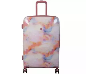 Pink Marble Carry-On Suitcase 37L Expandable 8 Spinner Wheels Light TSA Lock - Picture 1 of 9