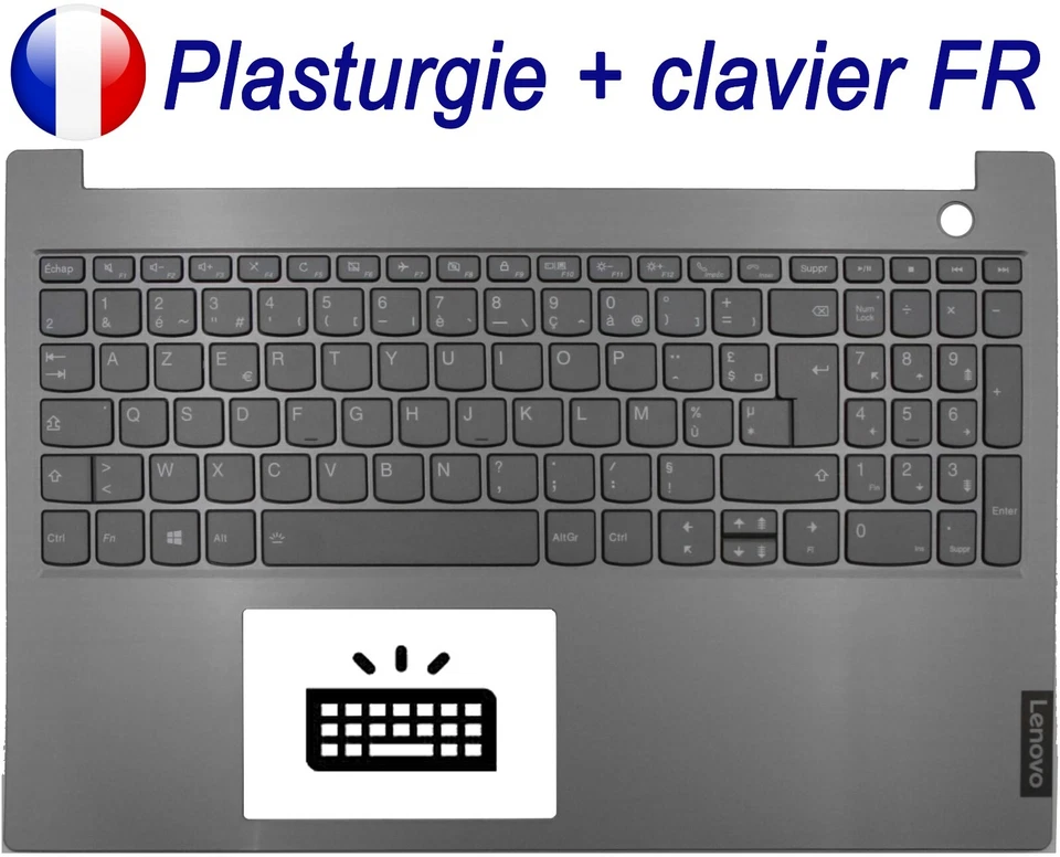 Plasturgie + Clavier Français AZERTY pour LENOVO ThinkBook 15-IIL / 15-IML - Photo 1/1