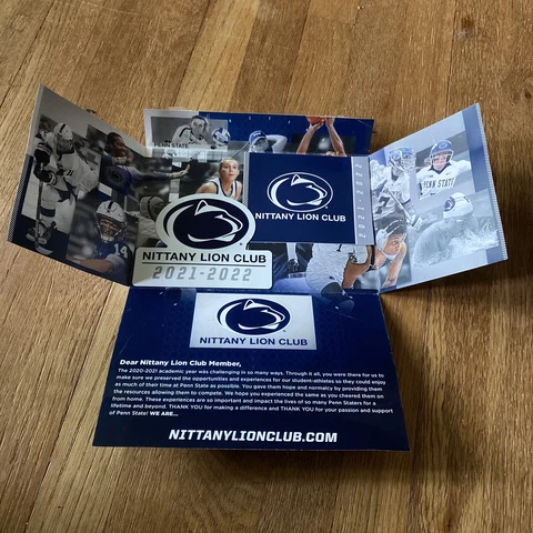 NEW 2021 - 2022 PENN STATE Nittany Lion Club MAGNET & STICKER Football Lions Cover