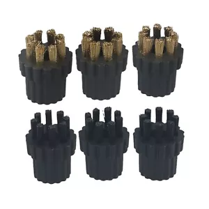 Head Replacement Parts For Steam Mop Newest 6*Steam Cleaner Brass Nylon Brush - Picture 1 of 4
