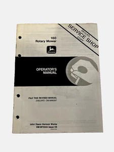 John Deere 160 Rotary Mower OMM72244 Operators Manual Book - Imagen 1 de 2
