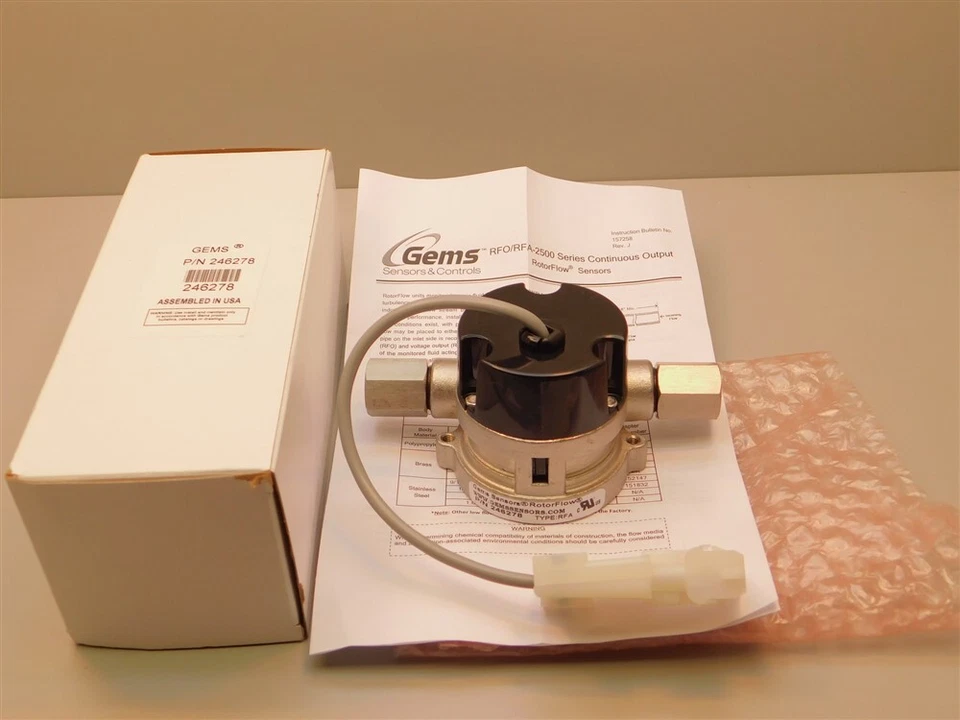 GEMS Sensors 246278 TypeRFA RotorFlow 24VIn 0-10VDC Analog Out, Flow Rate Sensor - Image 1 of 1