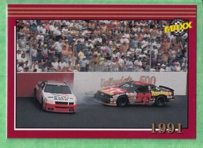 1992 Maxx Collection #190 Memorable Moments Darrell Waltrip, Davey Allison - Image 1 of 2
