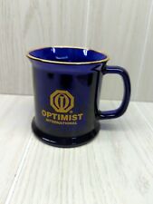 Optimist International Cobalt Blue Glass Gold Coffee Mug