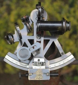 Solid Brass Marine Style Navy Sextant Ship Instrument Nautical Sextant Vintage - Picture 1 of 7