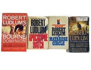 Lot of 4 Robert Ludlum Books The Ambler Warning,Apocalypse Watch,Bourne Dominion - Picture 1 of 3