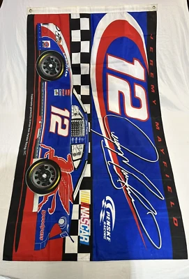 Jeremy Mayfield #12 Nascar Penske Racing Banner Flag 35"X60" B12 - Image 1 of 2