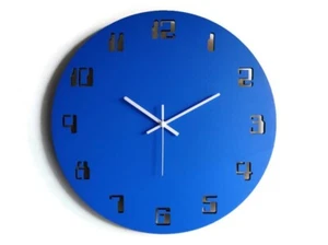 16" Vintage Computer-Inspired Wall Clock - Electric Blue Nerd Large with Numbers - Picture 1 of 2