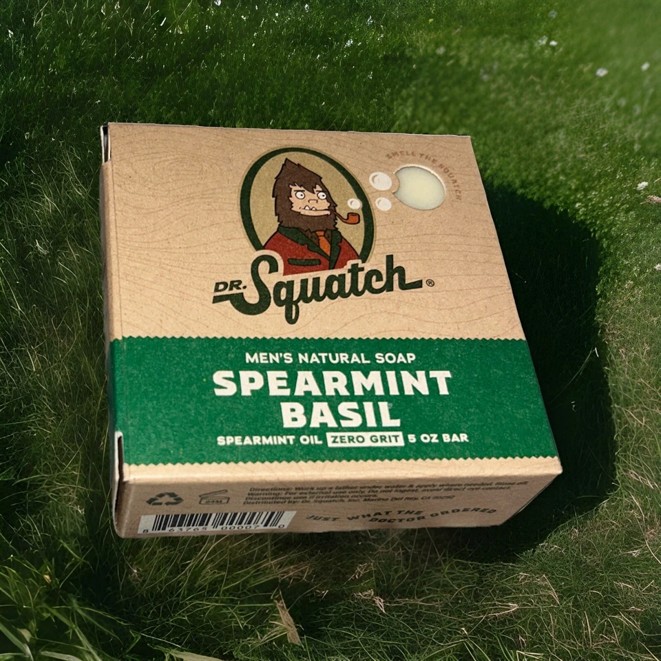 ( Pack of 6 ) Dr. Squatch Spearmint Basil | Zero Grit | 5 Oz | FREE SHIPPING - Image 1 of 3