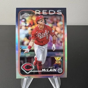 Matt McLain #48 2024 Topps Chrome Refractors Cincinnati Reds Baseball Card - Picture 1 of 2
