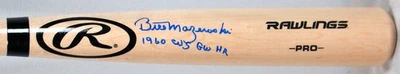 Bill Mazeroski Autographed Blonde Rawlings Pro Baseball Bat w/60 WS GW HR- JSA W - Image 1 of 4