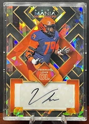 2022 Wild Card Auto Mania Vederian Lowe RC Auto /5 New England Patriots - Image 1 of 2