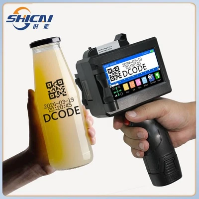 Handheld inkjet printer prints production date, batch number serial number image - Image 1 of 4