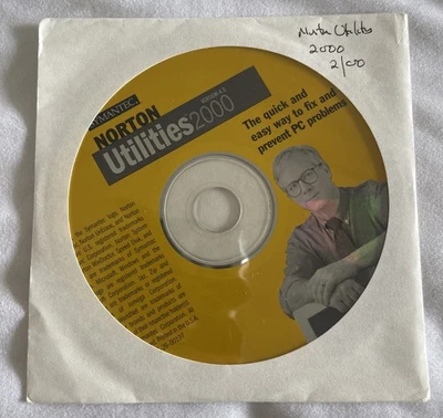 Vintage Symantec Norton Utilities 2000 Version 4.5 Cd Disc w/ Key - Image 1 of 3