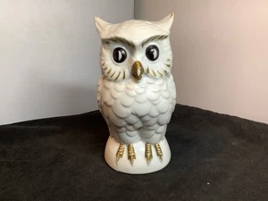 Vintage Art Pottery Owl Candle Lamp Night Light Golden Castle 1950s Japan - Picture 1 of 9