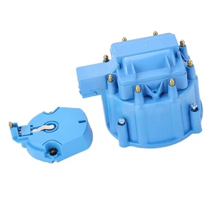⊹Blue HEI Distributor Cover& Rotor Large Distributor Cover Set For SBC 283 305 - Picture 1 of 12