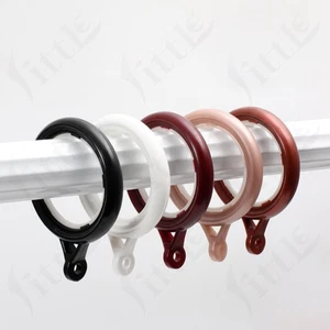 Plastic Curtain Rings for Window Curtain Poles Mute 6 Colours 35MM 40MM - Picture 1 of 15