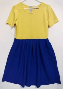 Kleid LuLa Roe Größe XL gelb & blau - Bild 1 von 8