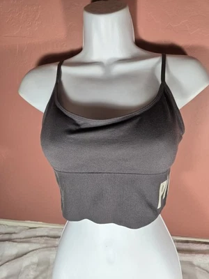 Victorias Secret PINK Active Seamless Sports Bra Lightly Lined Longline Taupe M - Image 1 of 4