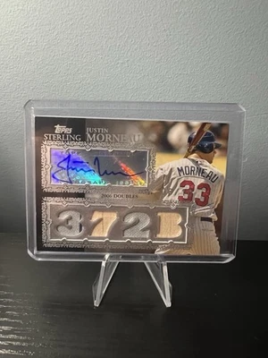 2007 Topps Sterling Justin Morneau Auto Jersey Bat Patch /10 - Изображение 1 из 2