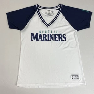 Pink Victoria Secret Mariners Tshirt Women L White Mesh Short Sleeve Embellished - Picture 1 of 10