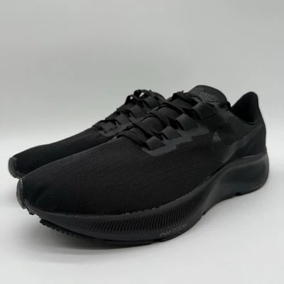 Nike Air Zoom Pegasus 37 Mens Size 12 Triple Black Running Shoes BQ9646-005 - Image 1 of 4