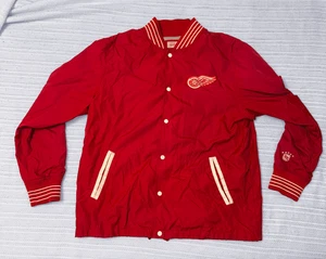 Vintage Esque Detroit Redwings Red Button Up Jacket Size XL - Picture 1 of 8